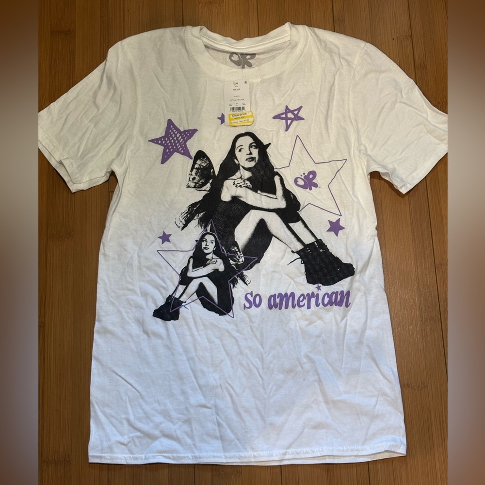 Kids Graphic Tee - White and Purple‎